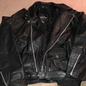 Men’s leather riding jacket